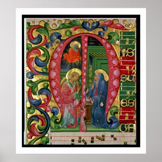 Poster 'M' initial historique représentant l'Annonciation (Devant)