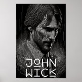 Poster m. John Wick - Style foncé (Devant)