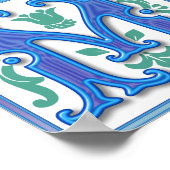 Poster M - Lettre Vintage M (Coin)