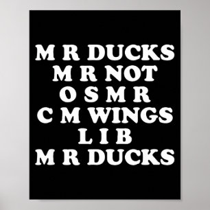 Poster M M R Canards T, Amoureux de canards drôles, Citat