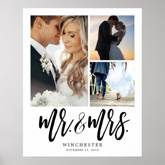 Poster M. & Mrs White Script 3 Photo Collage (Devant)