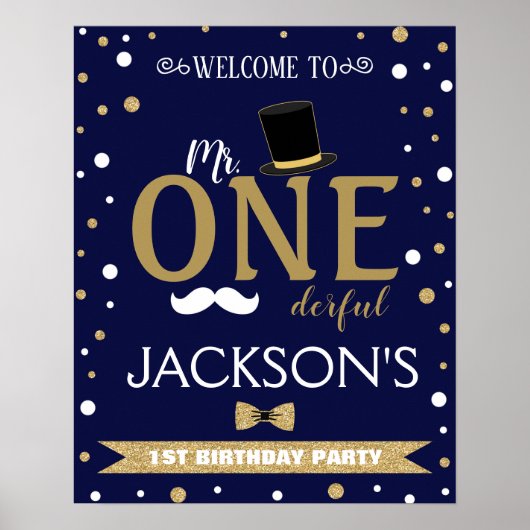 Poster M. Onederful Premier anniversaire signe de bienven (Devant)