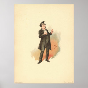 Poster M. Pecksniff par Kyd - Martin Chuzzlewit de Dicken