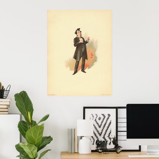 Poster M. Pecksniff par Kyd - Martin Chuzzlewit de Dicken (Bureau à domicile)