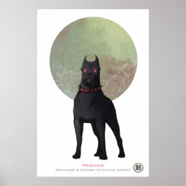 Poster M&S-perziken - Kunst van Mona Finden