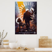 Poster M&S Simon & Peaches - Kunst door Galen Dara (Keuken)