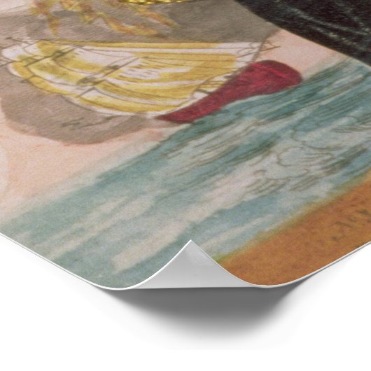 Poster M. T.P.Cooke dans le rôle du Hollandais volant (Coin)