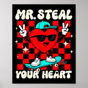 Poster M. volez votre cœur pour les garçons tout-petits S