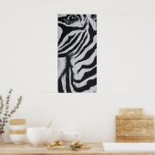 Poster M. Zebra Eye Faune Plaines Africaines Peinture Art (Cuisine)