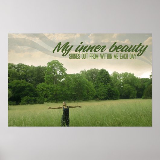 Poster "Ma beauté intérieure" Motivation Affirmation (Devant)