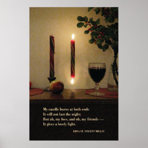 Poster Ma bougie brûle aux deux extrémités : Millay 24W x