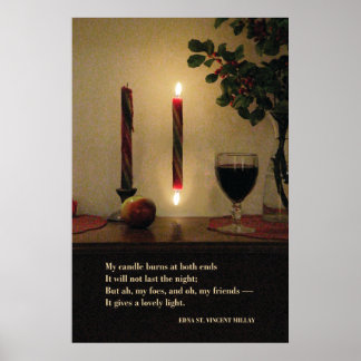 Poster Ma bougie brûle aux deux extrémités : Millay 24W x