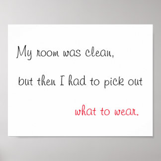 Poster Ma chambre était propre