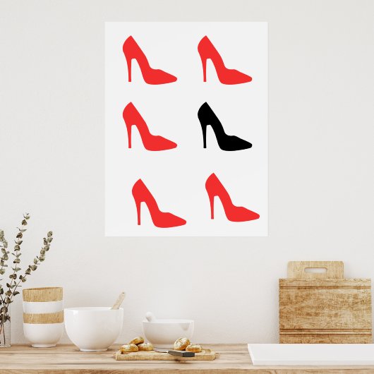 Poster Ma chaussure rouge (Cuisine)