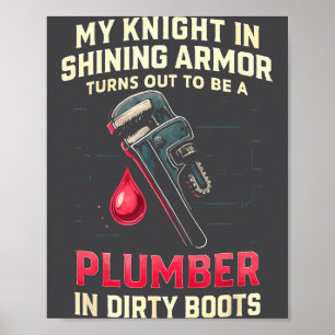 Poster Ma Chevalier En Blague Brillante Femme De Plombier