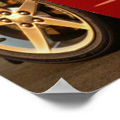 Poster Ma Corvette rouge (Coin)