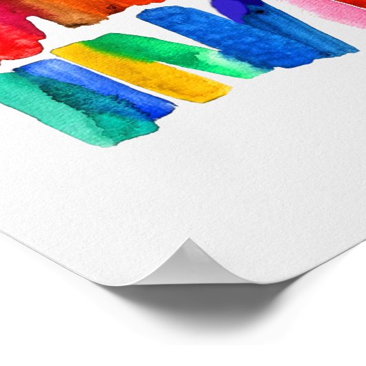 Poster Ma couleur préférée est l'art arc-en-ciel (Coin)