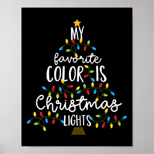 Poster Ma Couleur Préférée Est Les Lumières De Noël Enfan (Devant)