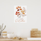Poster Ma couleur préférée est octobre (Cuisine)