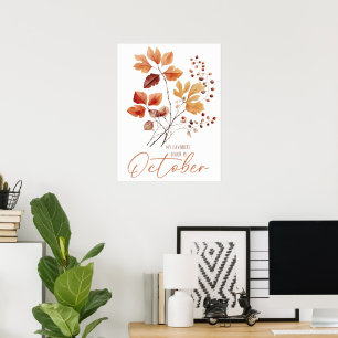 Poster Ma couleur préférée est octobre