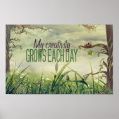 Poster "Ma créativité grandit" Motivation Affirmation (Devant)