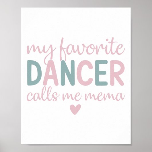Poster Ma Danse Favorite M'Appelle Danse Méma Drôle (Devant)
