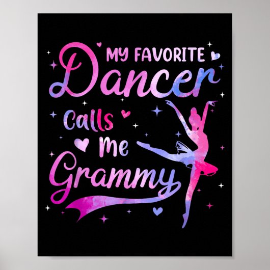 Poster Ma danseuse préférée appelle mamie danse mamie (Devant)