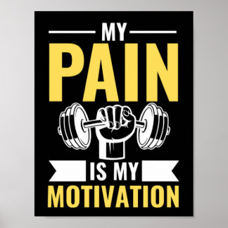 Poster Ma Douleur Est Ma Motivation, Gymnase Citations In