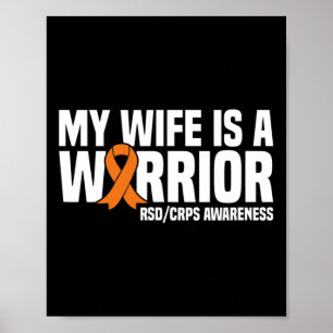 Poster Ma Femme Est Un Guerrier Orange Ribbon Rsdcrps Rec