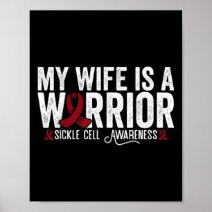 Poster Ma femme est une guerrière SCA Maladie des cellule