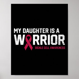Poster Ma Fille Est Un Guerrier Maître De L'Anémie Cellul