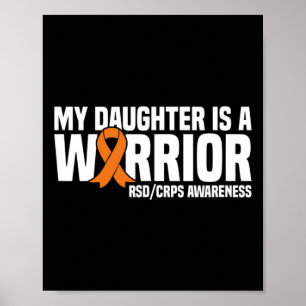 Poster Ma Fille Est Un Guerrier Orange Ribbon Rsdcrps Awa
