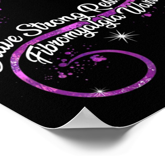 Poster Ma forte résistance à la fibromyalgie (Coin)