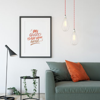 Poster Ma Grâce Est Tout Ce Dont Vous Avez Besoin