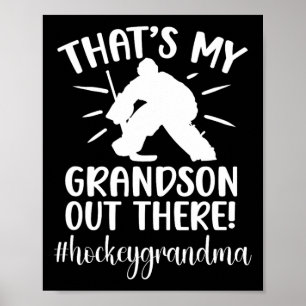 Poster Ma grand-mère de hockey de grand-fils joueur de ho