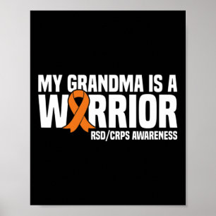 Poster Ma Grand-Mère Est Un Guerrier Orange Ribbon Rsdcrp