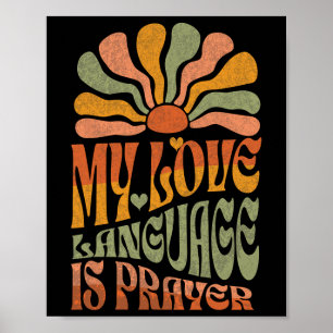 Poster Ma Langue D'Amour Est La Prière Christain Jesus Lo