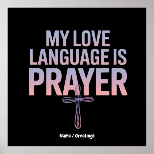 Poster Ma Langue D'Amour Est La Prière Jésus Conception C (Devant)