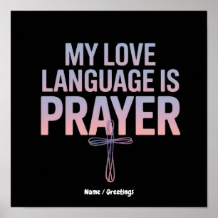 Poster Ma langue de l'amour est la prière Jésus conceptio