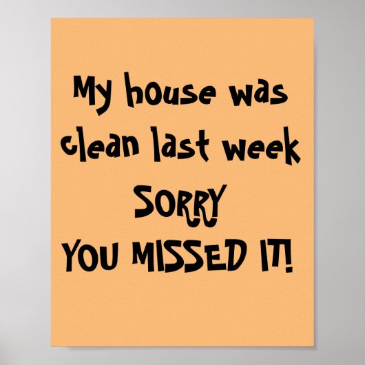 POSTER MA MAISON ÉTAIT PROPRE (Devant)
