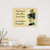 Poster Ma Maison Était Propre Dernière Semaine (Cuisine)