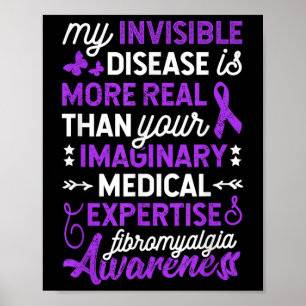 Poster Ma Maladie Invisible Est Plus Réelle, Fibromyalgie