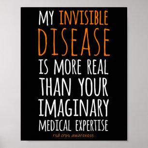 Poster Ma Maladie Invisible Est Réaltérée Crps Sensibilis