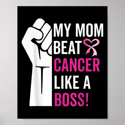 Poster Ma Mère Battre Le Cancer Du Sein Comme Un Guerrier (Devant)