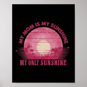 Poster Ma Mère Est Mon Soleil Mon Soleil Unique Brille Po