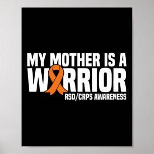 Poster Ma Mère Est Un Guerrier Orange Ribbon Rsdcrps Awar