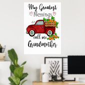 Poster Ma Mère Mes Plus Grandes Bénédictions Appelez-Moi (Bureau à domicile)