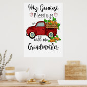 Poster Ma Mère Mes Plus Grandes Bénédictions Appelez-Moi (Cuisine)