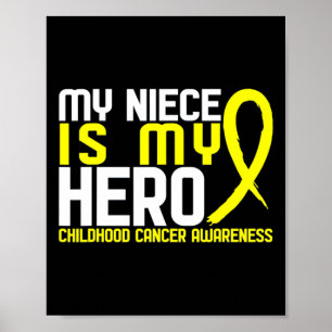 Poster Ma Nièce Est Mon Héros Sensibilisation Au Cancer D