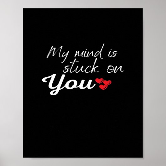 Poster Ma pensée est bloquée sur vous Conception d'amour (Devant)